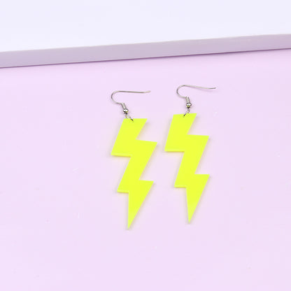 Fashion Lightning Arylic Stoving Varnish Women's Drop Earrings 1 Pair