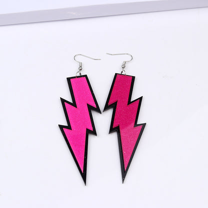 Fashion Lightning Arylic Stoving Varnish Women's Drop Earrings 1 Pair