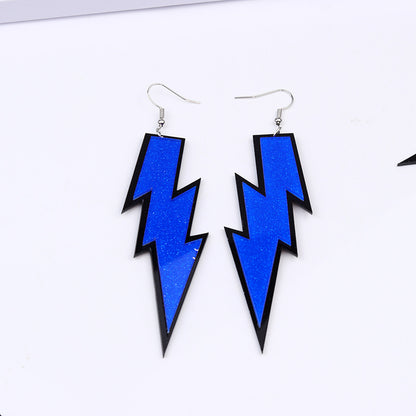 Fashion Lightning Arylic Stoving Varnish Women's Drop Earrings 1 Pair