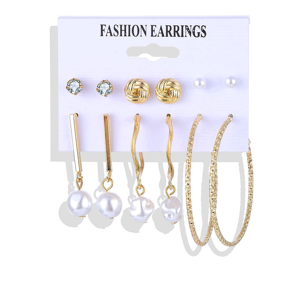 Fashion Geometric Leaves Butterfly Alloy Inlaid Zircon Women's Earrings 1 Set