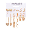 Fashion Geometric Leaves Butterfly Alloy Inlaid Zircon Women's Earrings 1 Set