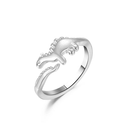 The Same Metal Dinosaur Ring Fashion Cute Opening Geometric Animal Ring