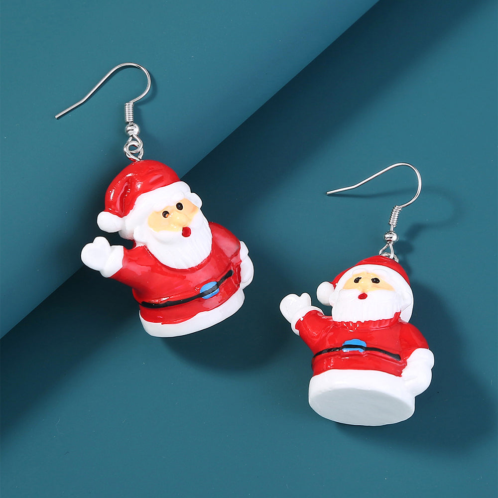 Fashion Christmas Hat Santa Claus Arylic Enamel Plating Women's Drop Earrings 1 Pair