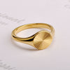 Fashion Simple Style Geometric Titanium Steel Plating Metal Rings