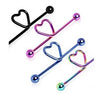 Fashion Heart Shape Stainless Steel Ear Studs 1 Piece