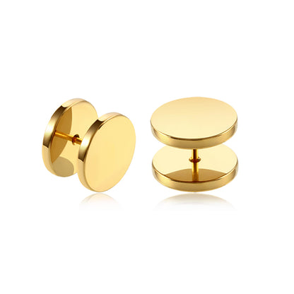 1 Piece Simple Style Solid Color Plating Stainless Steel Ear Studs