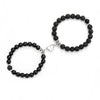 Fashion Round Stainless Steel Alloy Natural Stone Beaded Bracelets