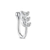 Simple Style Heart Shape Stainless Steel Inlay Zircon Nose Ring 1 Piece