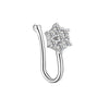 Simple Style Heart Shape Stainless Steel Inlay Zircon Nose Ring 1 Piece