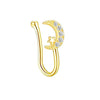 Simple Style Heart Shape Stainless Steel Inlay Zircon Nose Ring 1 Piece