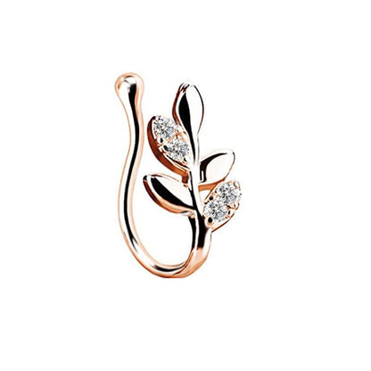 Simple Style Heart Shape Stainless Steel Inlay Zircon Nose Ring 1 Piece