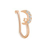 Simple Style Heart Shape Stainless Steel Inlay Zircon Nose Ring 1 Piece