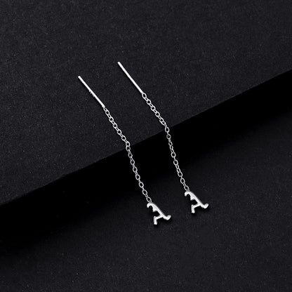 Simple Style Letter Sterling Silver Plating Ear Line 1 Piece