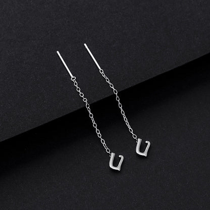 Simple Style Letter Sterling Silver Plating Ear Line 1 Piece