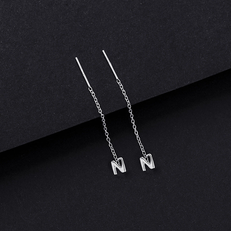 Simple Style Letter Sterling Silver Plating Ear Line 1 Piece