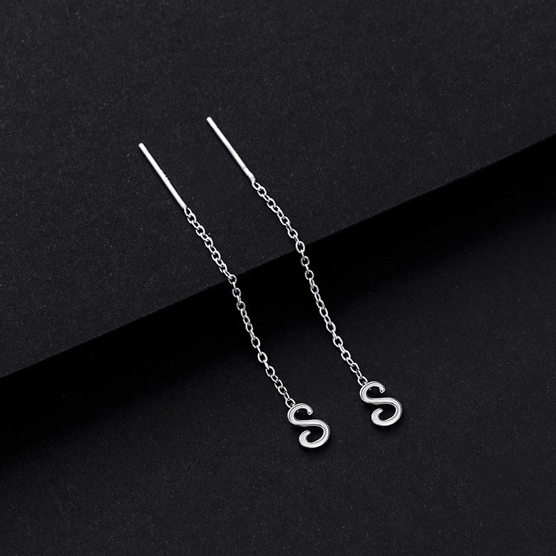 Simple Style Letter Sterling Silver Plating Ear Line 1 Piece