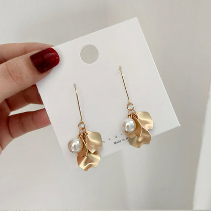 Fashion Solid Color Metal Plating Women's Drop Earrings 1 Pair