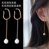 Fashion U Shape Copper Plating Zircon Women's Ear Studs 1 Piece