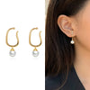 Fashion U Shape Copper Plating Zircon Women's Ear Studs 1 Piece