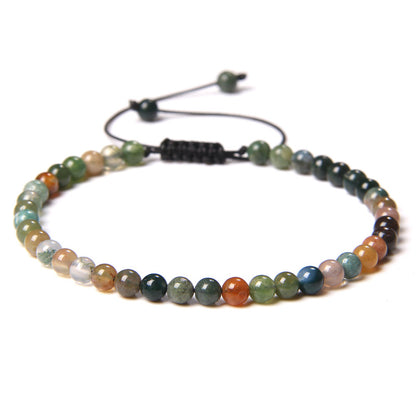 Casual Solid Color Natural Stone Knitting Bracelets