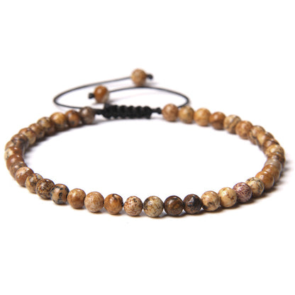 Casual Solid Color Natural Stone Knitting Bracelets