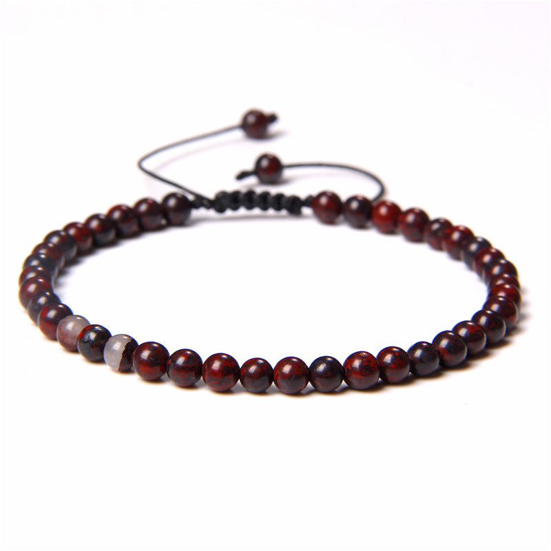 Casual Solid Color Natural Stone Knitting Bracelets