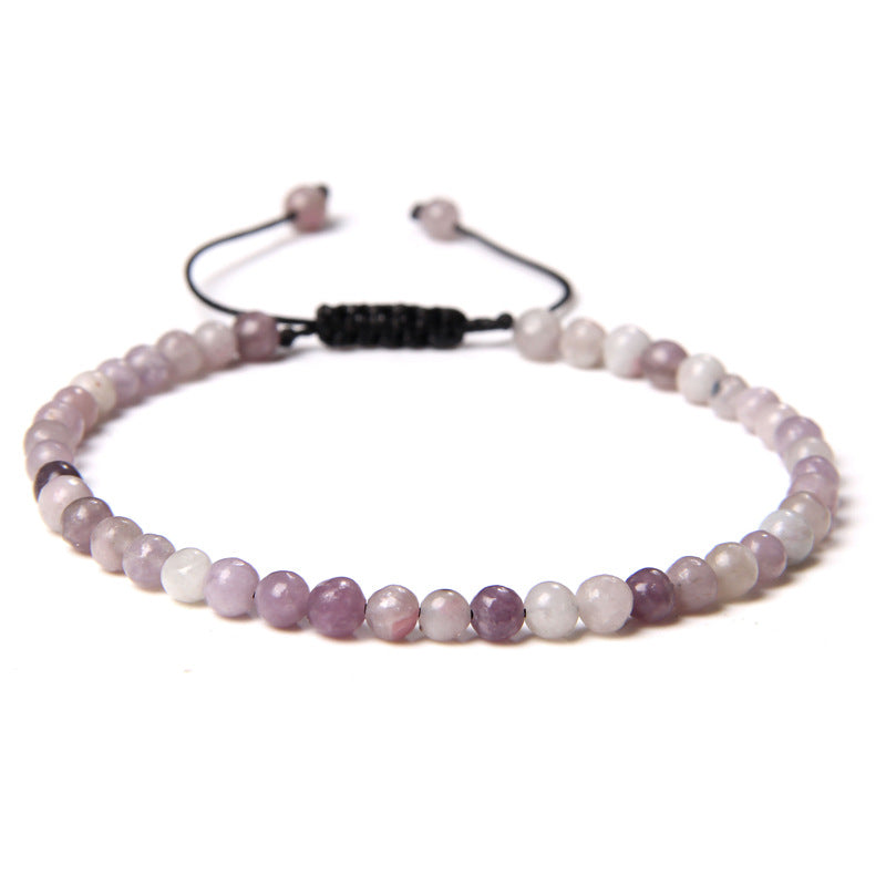 Casual Solid Color Natural Stone Knitting Bracelets