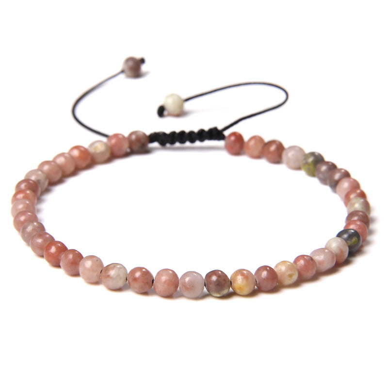 Casual Solid Color Natural Stone Knitting Bracelets