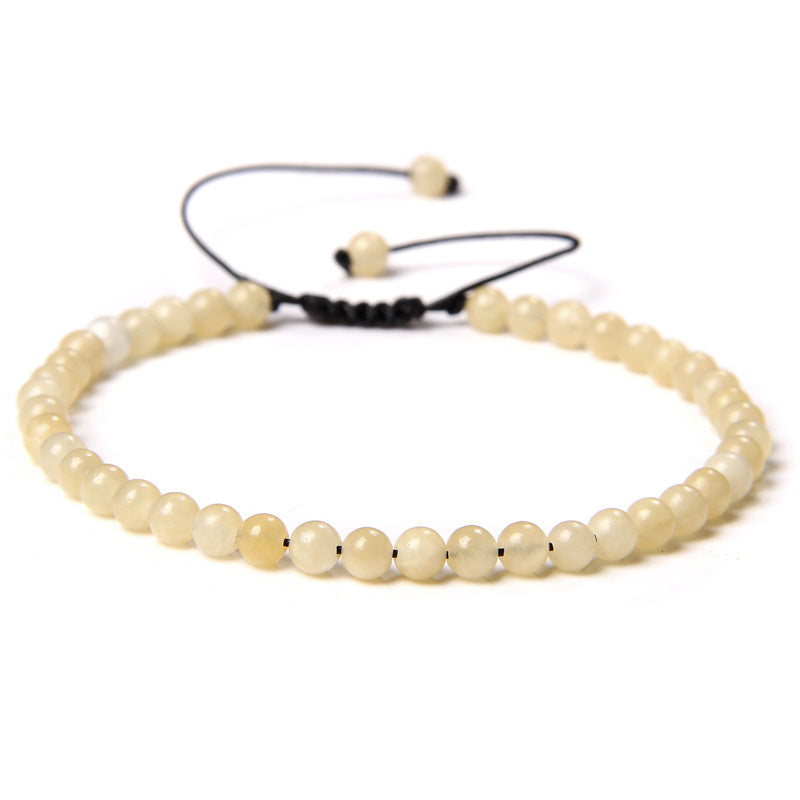 Fashion Solid Color Natural Stone Beaded Bracelets 1 Piece