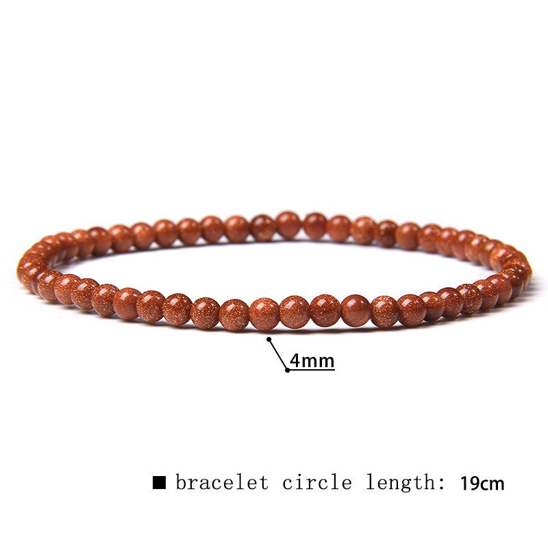 Fashion Round Natural Stone Beaded Bracelets 1 Piece