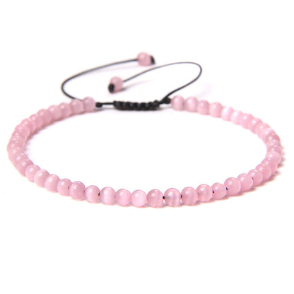 Casual Solid Color Natural Stone Knitting Bracelets