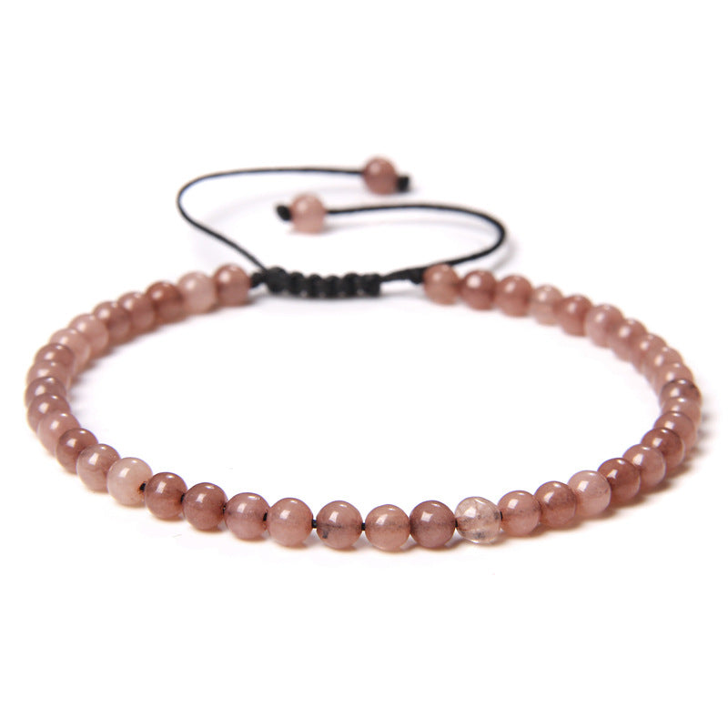 Fashion Solid Color Natural Stone Beaded Bracelets 1 Piece