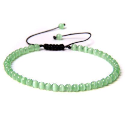 Casual Solid Color Natural Stone Knitting Bracelets