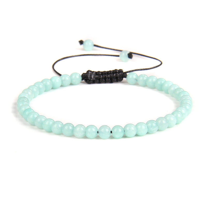 Fashion Solid Color Natural Stone Beaded Bracelets 1 Piece