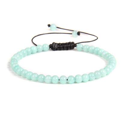 Fashion Solid Color Natural Stone Beaded Bracelets 1 Piece