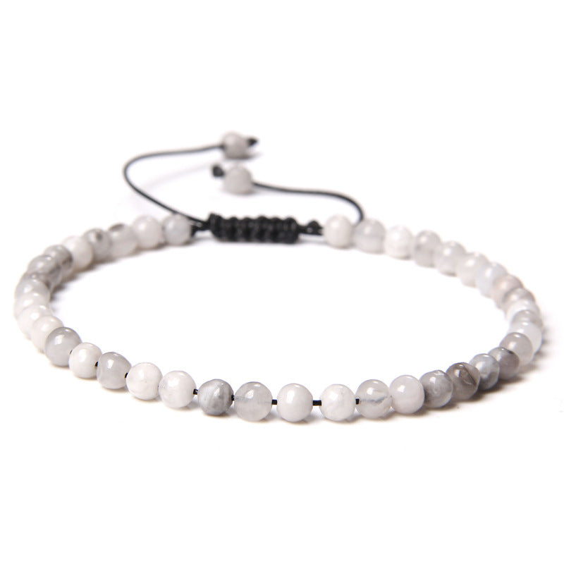 Casual Solid Color Natural Stone Knitting Bracelets