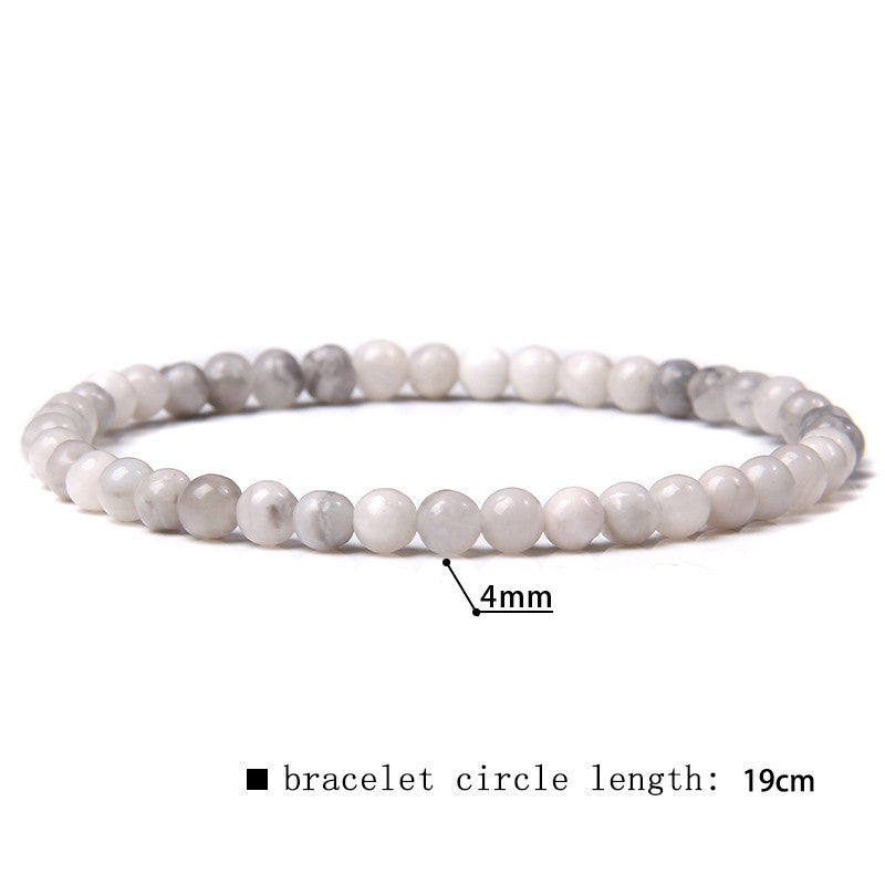 Fashion Round Natural Stone Beaded Bracelets 1 Piece