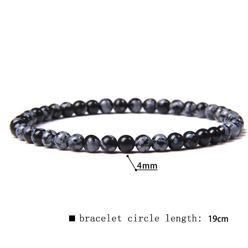 Fashion Round Natural Stone Beaded Bracelets 1 Piece