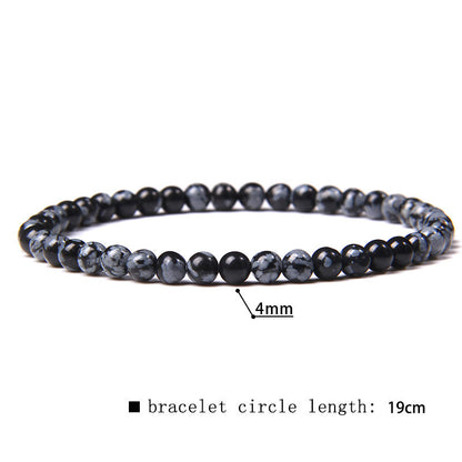 Fashion Round Natural Stone Beaded Bracelets 1 Piece