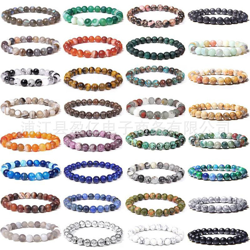 Fashion Solid Color Natural Stone Beaded Bracelets