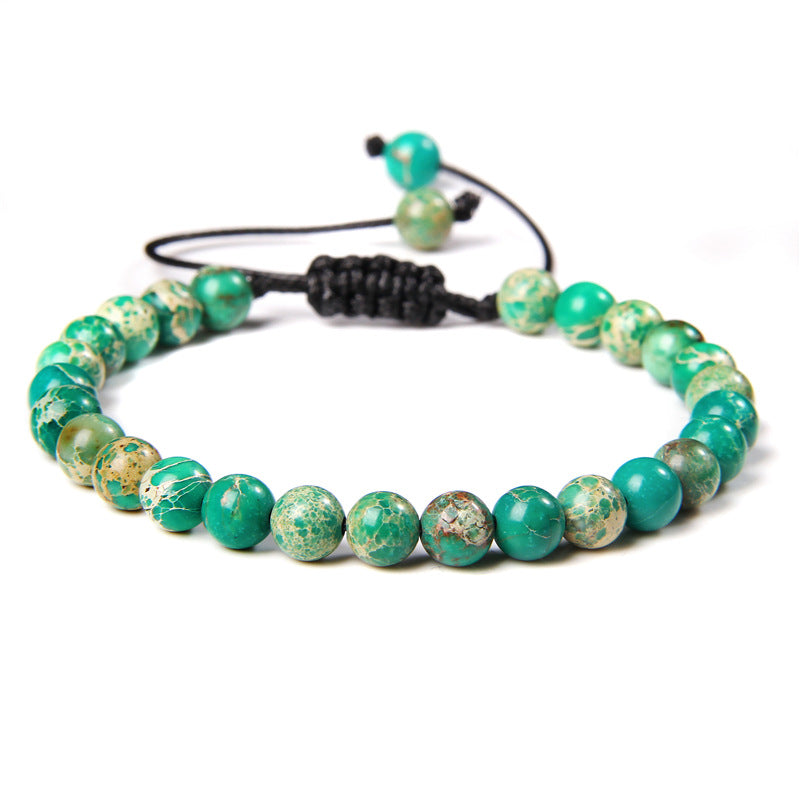 Ethnic Style Solid Color Natural Stone Beaded Bracelets