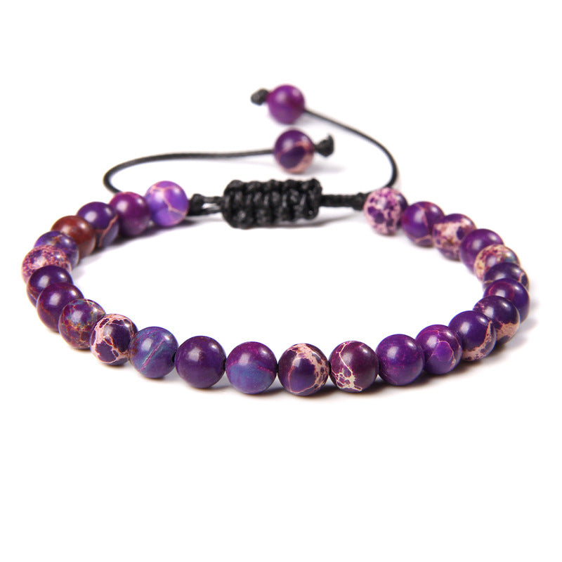 Ethnic Style Solid Color Natural Stone Beaded Bracelets