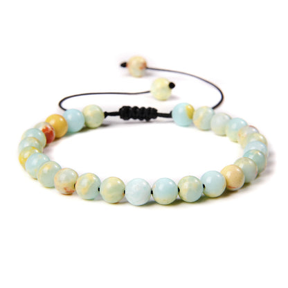 Ethnic Style Solid Color Natural Stone Beaded Bracelets