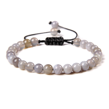 Ethnic Style Solid Color Natural Stone Beaded Bracelets