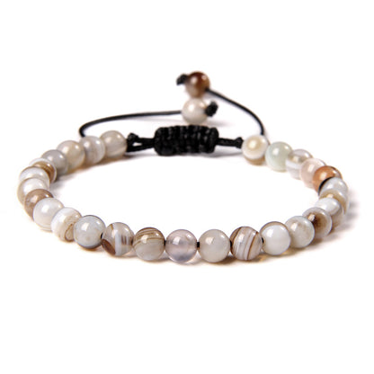 Ethnic Style Solid Color Natural Stone Beaded Bracelets