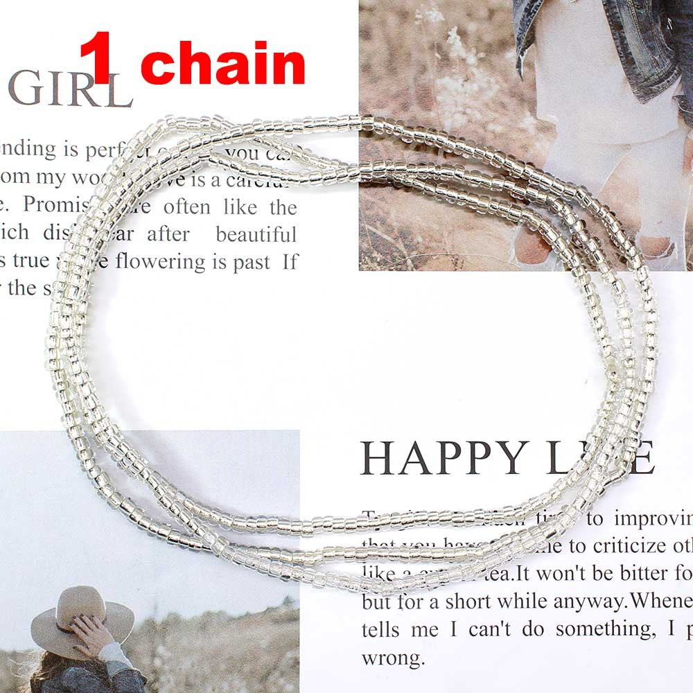 Ethnic Style Solid Color Beaded Women's Waist Chain 1 Piece