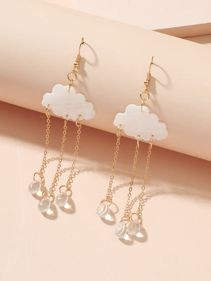 Cute Clouds Arylic Water Drop Women's Ear Hook 1 Pair