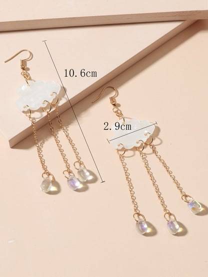 Cute Clouds Arylic Water Drop Women's Ear Hook 1 Pair