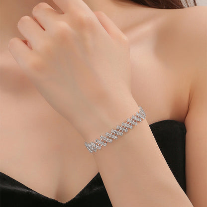 Fashion Mesh Rhinestone Hollow Out Rhinestones Bracelets