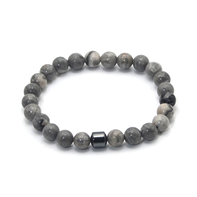 Fashion Round Natural Stone Beaded Bracelets 1 Piece